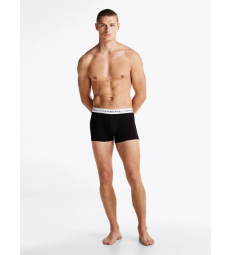 Tommy Hilfiger Conjunto de 7 cuecas boxer pretas Trunk com inscrio