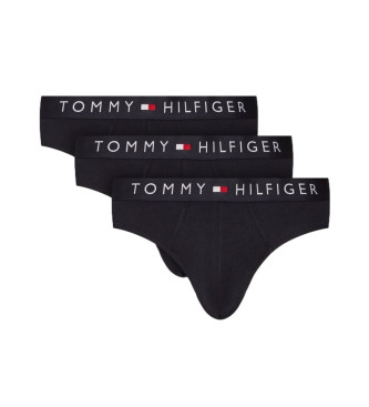 Tommy Hilfiger Drie pakjes zwarte onderbroeken