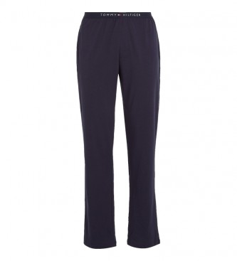 Tommy Hilfiger Broek met Logo Navy Tailleband