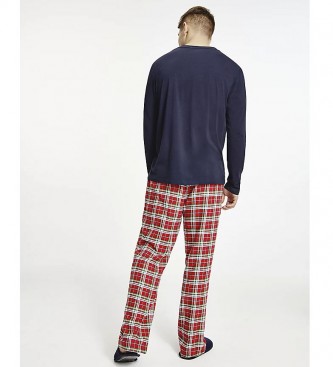 Tommy Hilfiger Pyjama en flanelle marine, rouge