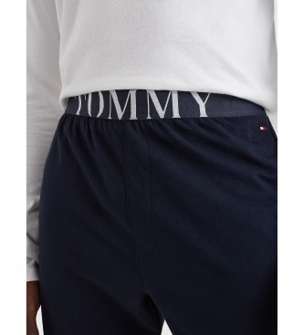 Tommy Hilfiger Ultra Soft pyjamas hvid, marinebl