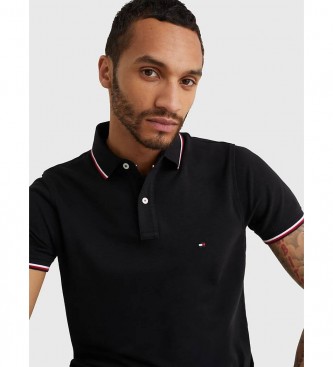 Tommy Hilfiger Polo Core Tipped Slim negro