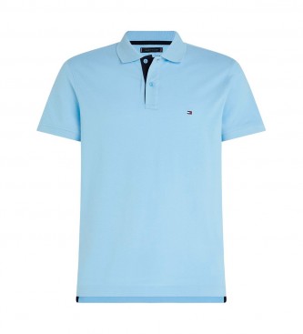 Tommy Hilfiger Camisa pólo de ajuste regular com placket azul contrastante