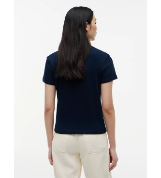 Tommy Hilfiger Schmal geschnittenes Poloshirt mit marinegoldenen Kn�pfen