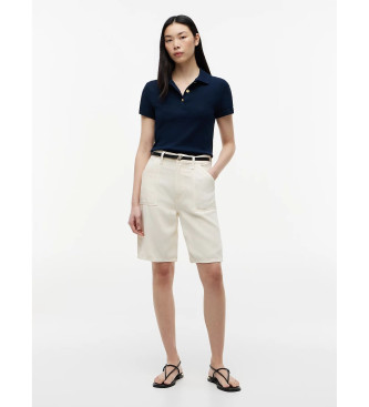 Tommy Hilfiger Schmal geschnittenes Poloshirt mit marinegoldenen Kn�pfen