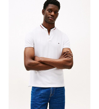 Tommy Hilfiger Polo slim fit con colletto alla coreana bianco