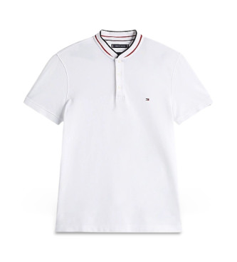 Tommy Hilfiger Polo slim fit con colletto alla coreana bianco