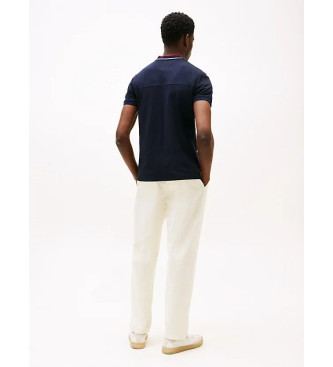 Tommy Hilfiger Slim fit poloshirt med navy mao-krave