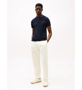 Tommy Hilfiger Slim fit poloshirt med navy mao-krave