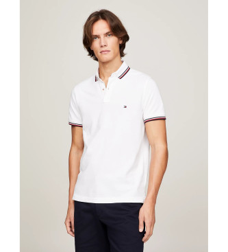 Tommy Hilfiger Slank poloshirt van zuiver wit katoen