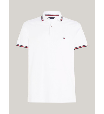 Tommy Hilfiger Slank poloshirt van zuiver wit katoen