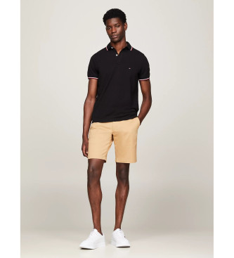 Tommy Hilfiger Koszulka polo slim fit z czystej czarnej bawełny