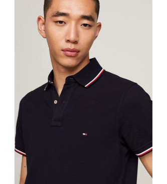 Tommy Hilfiger Plo azul-marinho de corte justo