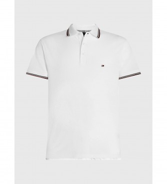 Tommy Hilfiger Poloshirt med piping 1985 Collection hvid