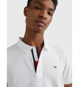 Tommy Jeans TJM Solid Stretch white polo shirt