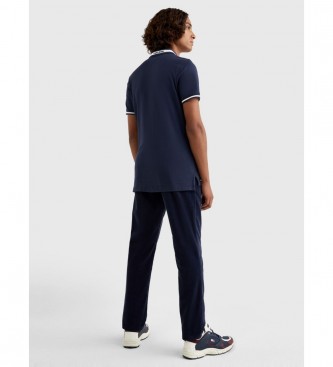 Tommy Jeans Polo blu navy elasticizzata con punta TJM
