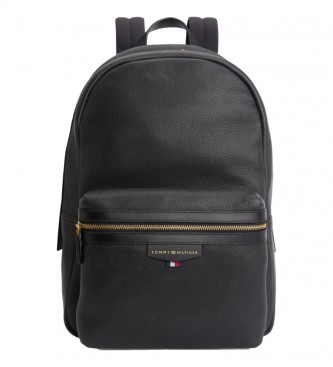 Tommy Hilfiger Premium leather backpack black -31x14x43cm