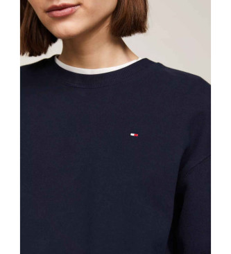 Tommy Hilfiger Granatowa bluza z flagą Reg na piersi