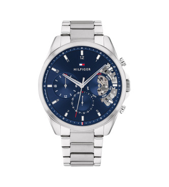 Tommy Hilfiger Baker Uhr silber, blau