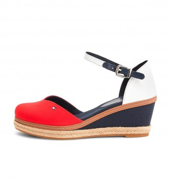 Tommy Hilfiger Sandals Closed Toe red - Height 7cm wedge