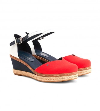 Tommy Hilfiger Sandals Closed Toe red - Height 7cm wedge