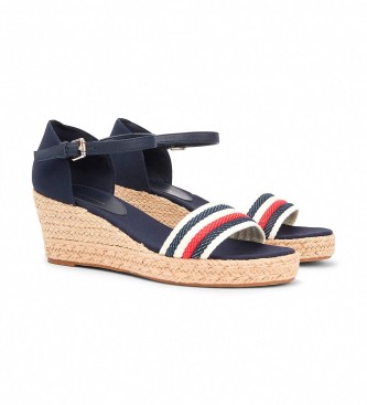 Tommy Hilfiger Sandals Corporate navy -Height 7cm wedge