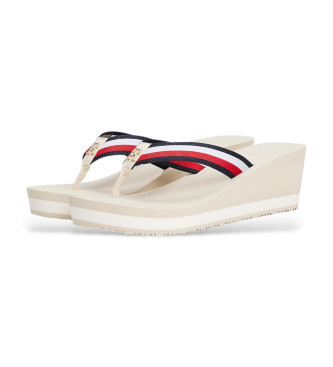 Tommy Hilfiger Sandales compenses beige Corporate