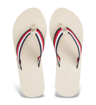 Tommy Hilfiger Corporate beige wedge sandals