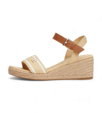 Tommy Hilfiger Sandalias de cua de cuerda trenzada beige