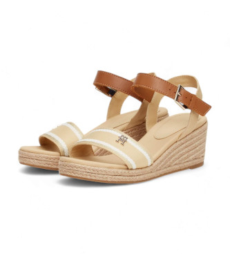 Tommy Hilfiger Sandalias de cua de cuerda trenzada beige