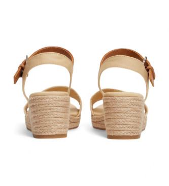 Tommy Hilfiger Sandalias de cua de cuerda trenzada beige