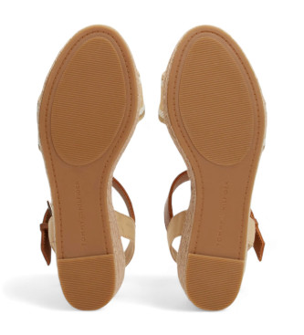 Tommy Hilfiger Sandalias de cua de cuerda trenzada beige