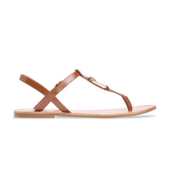 Tommy Hilfiger Sandales en cuir Leona marron