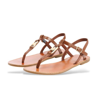 Tommy Hilfiger Sandales en cuir Leona marron