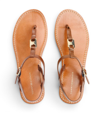 Tommy Hilfiger Sandales en cuir Leona marron