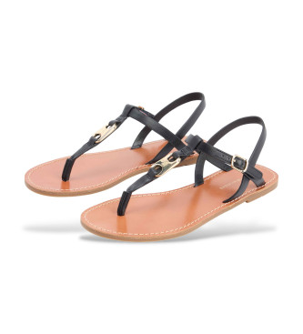 Tommy Hilfiger Sandales en cuir Leona noir