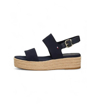 Tommy Hilfiger Sandaler i espadrillostil med kilar av rep i marinbl frg