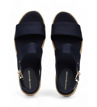 Tommy Hilfiger Sandaler i espadrillostil med kilar av rep i marinbl frg