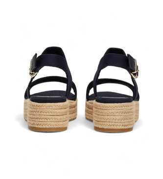 Tommy Hilfiger Sandaler i espadrillostil med kilar av rep i marinbl frg