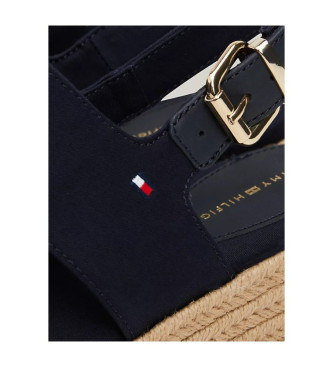 Tommy Hilfiger Sandaler i espadrillostil med kilar av rep i marinbl frg