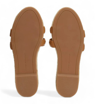 Tommy Hilfiger Brown monogrammed espadrille sandals