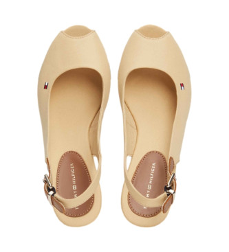 Tommy Hilfiger Iconische beige sandalen -hoogte 7cm- sleehak 