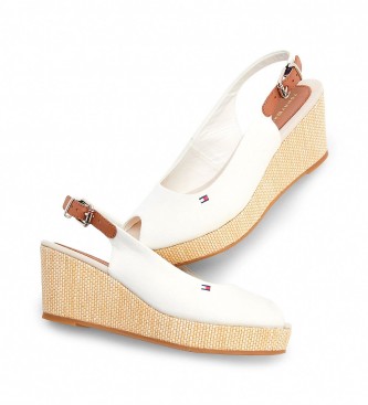 Tommy Hilfiger Iconici sandali slingback beige - Altezza cu a 7cm-