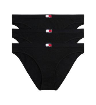 Tommy Hilfiger Set di 3 mutandine nere Heritage 
