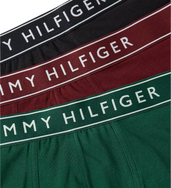 Tommy Hilfiger Set di 3 boxer Everyday Luxe verde, marrone, nero