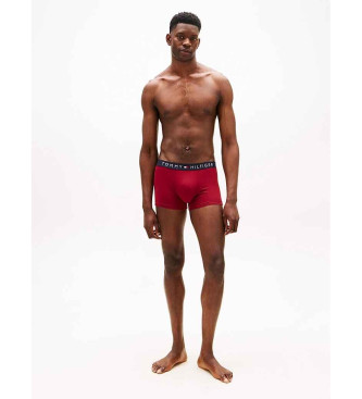 Tommy Hilfiger Set di 3 boxer originali blu, marrone, rosso