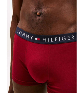 Tommy Hilfiger Set di 3 boxer originali blu, marrone, rosso