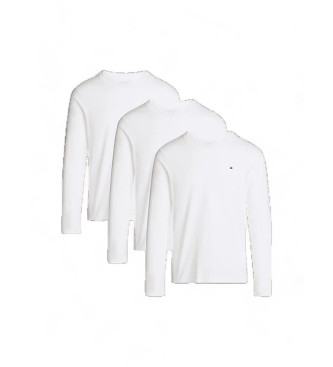 Tommy Hilfiger Set van 3 witte t-shirts met lange mouwen