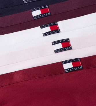 Tommy Hilfiger Conjunto de 5 tangas com logtipo multicolorido na cintura