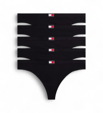 Tommy Hilfiger Set van 5 strings met logo op tailleband zwart